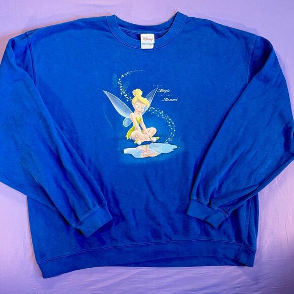 Vintage Disney Tinkerbell Find Magic In Every Moment Sweatshirt Women's XXL Y2K - Picture 1 of 5